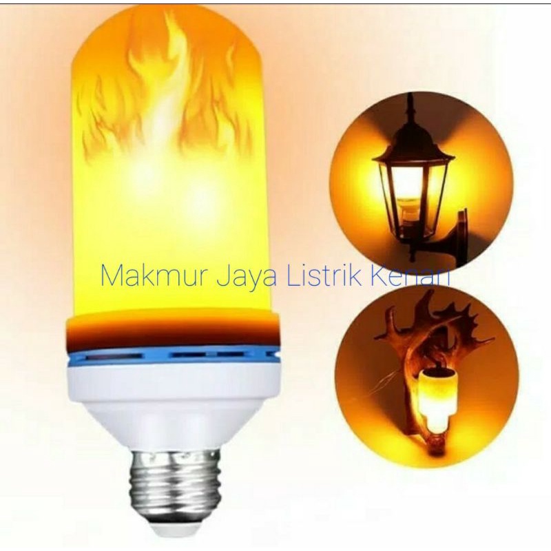 Lampu Led Api 9w 9 watt Obor Bohlam Led Lampu Taman E27 3 in