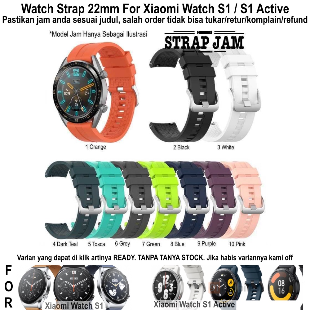 XLF Tali Jam Xiaomi Watch S1 / Active - Strap 22mm Rubber Quick Release Sporty