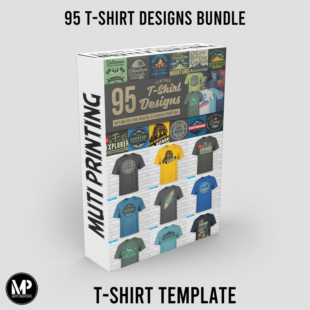 95 T-Shirt Designs Bundle - Photoshop &amp; Illustrator