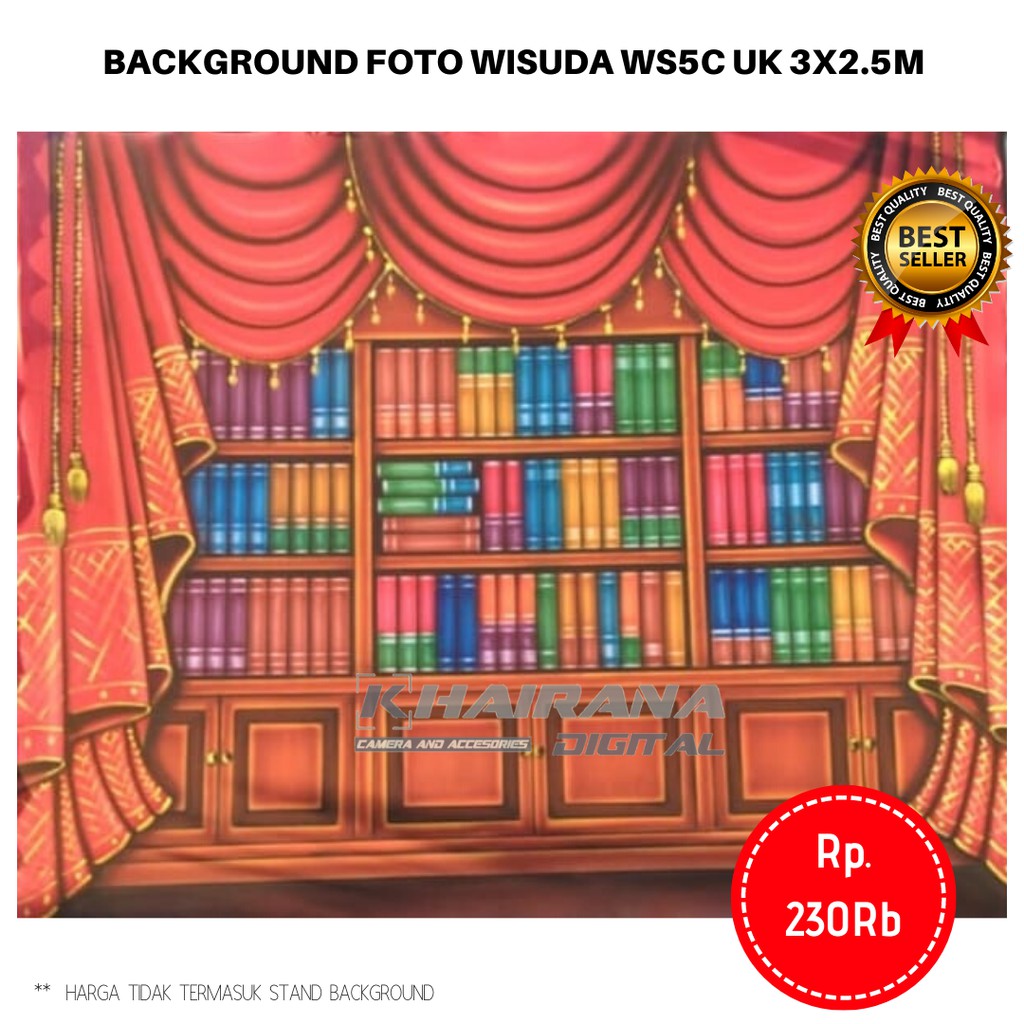 Jual Background Backdrop Latarlayar Foto Rak Wisuda Gorden Ws5c Merah