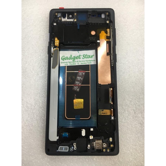Lcd Touchscreen Set Frame Bazel Bazzel Samsung Note 9 N960 Original Terbaru