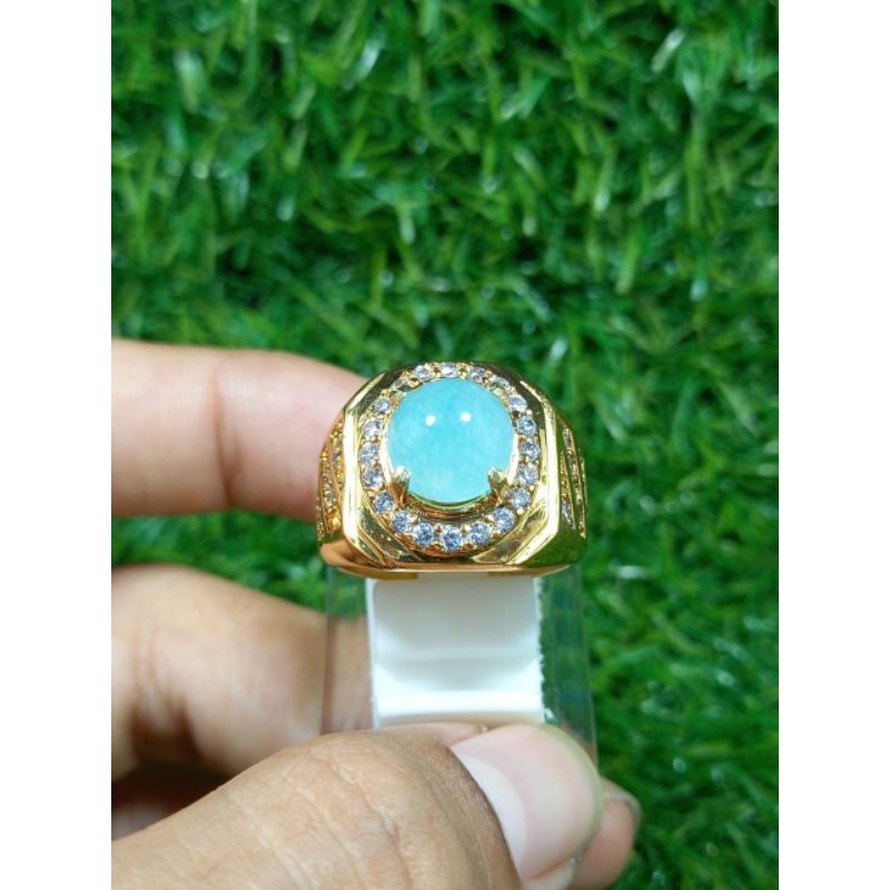 Batu cincin bacan kristal asli natural siap pakai