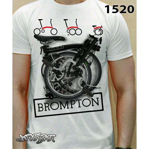  kaos  3d brompton sepeda  lipat logo 3dimensi keren Shopee 