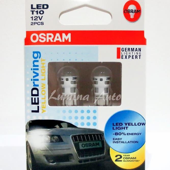 Osram Led T10 Yellow Light - Lampu Senja / Kota Ledriving Warna Kuning On Sale 2019