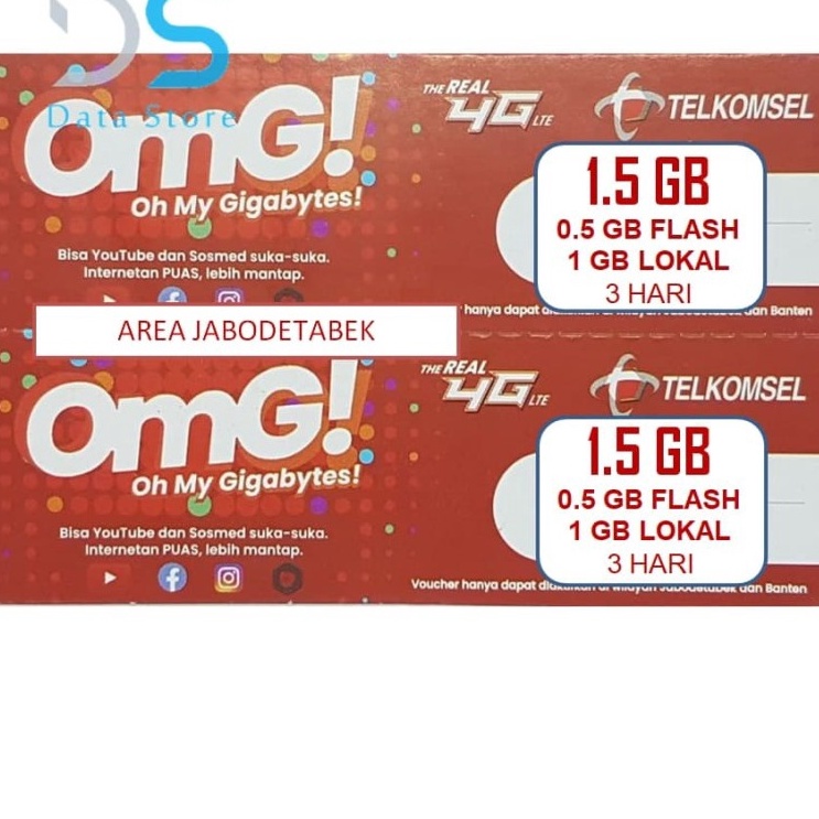 Voucher Telkomsel 1,5 GB  3 Hari