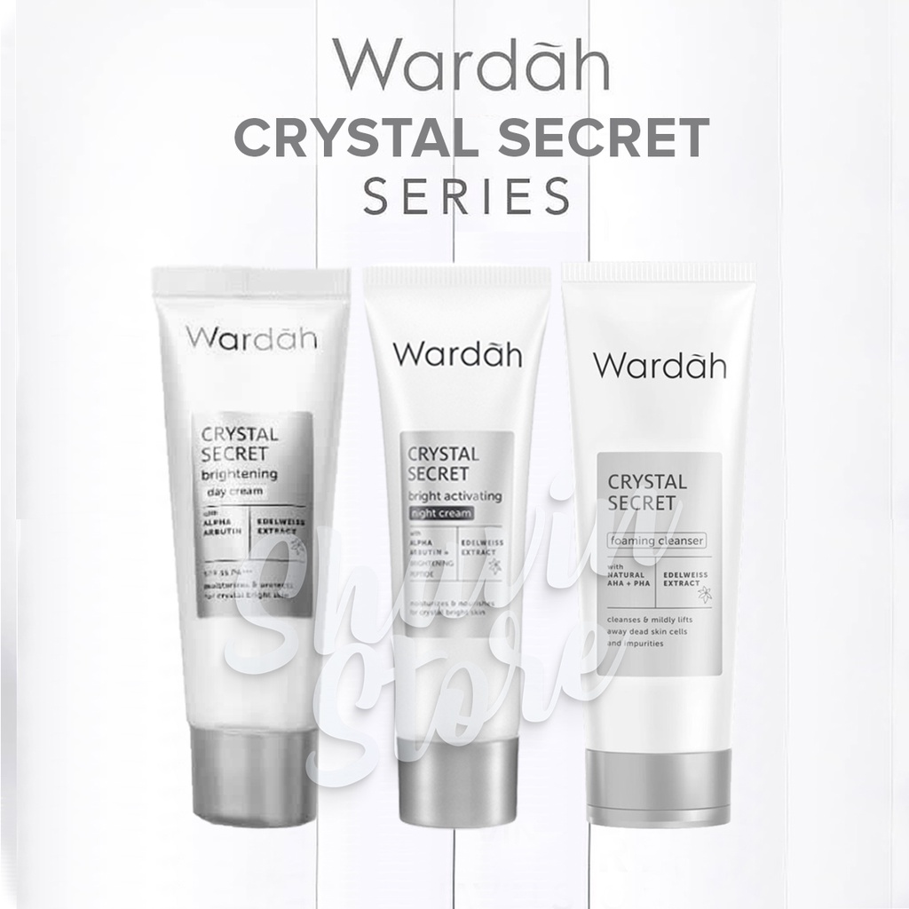 Paket Wardah Crystal Secret Whitening Series Complete Skincare (Wardah White Secret Series) Lengkap 2pcs/3pcs/5pcs/7pcs-Paket 3 in 1 (3 pcs)