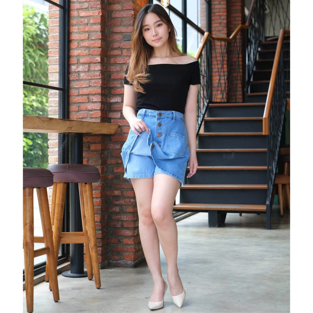 ROK JEANS WANITA CEWEK REMAJA SPAN SELUTUT KERJA KANTOR KULIAH HITS ROK CELANA KEKINIAN