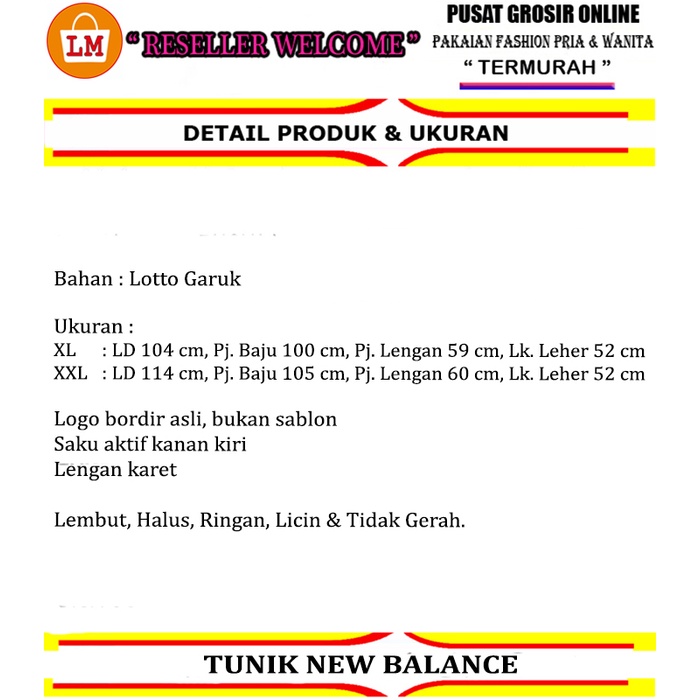 Atasan Wanita Muslim TUNIK NEW BALANC Bahan Lotto Garuk JUMBO TERMURAH TERBARU TERLARIS LMS 27555 27558