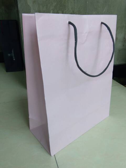 (1 PCS) PAPERBAG PUTIH L POLOS (ALAS 25x12 X TINGGI 33)