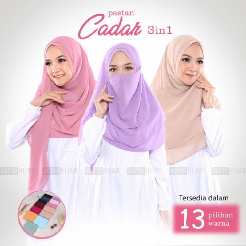 pastan cadar 3in1 pashmina instan ceruty fashion muslim