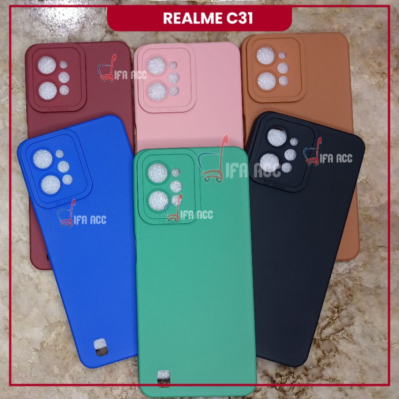 CASE REALME C31 SOFTCASE PRO CAMERA SILIKON PELINDUNG CAMERA MACARON