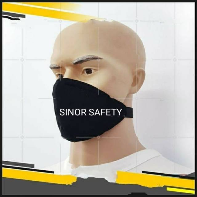 Masker Motor Safety Hitam Polos Kain Katun Anti Asap Dan Debu