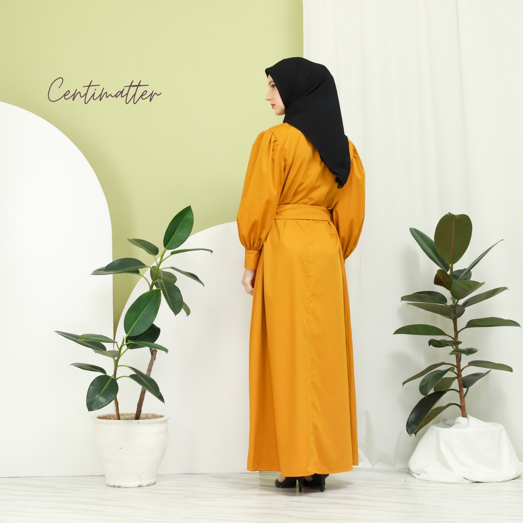 Centimatter - Sarah Long Dress Mustard - Gamis Wanita