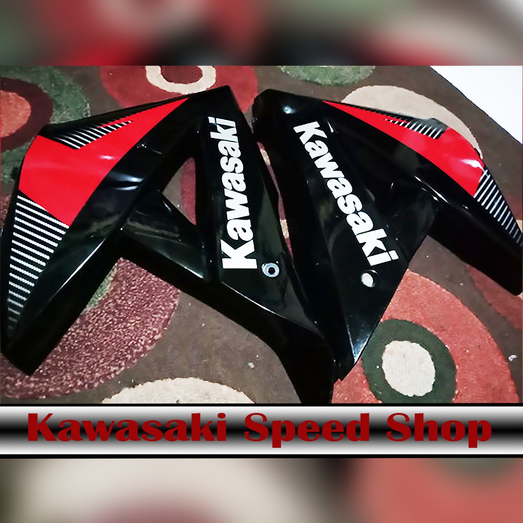 Fairing Bawah Ninja Rr New Hitam List Merah Striping 2014