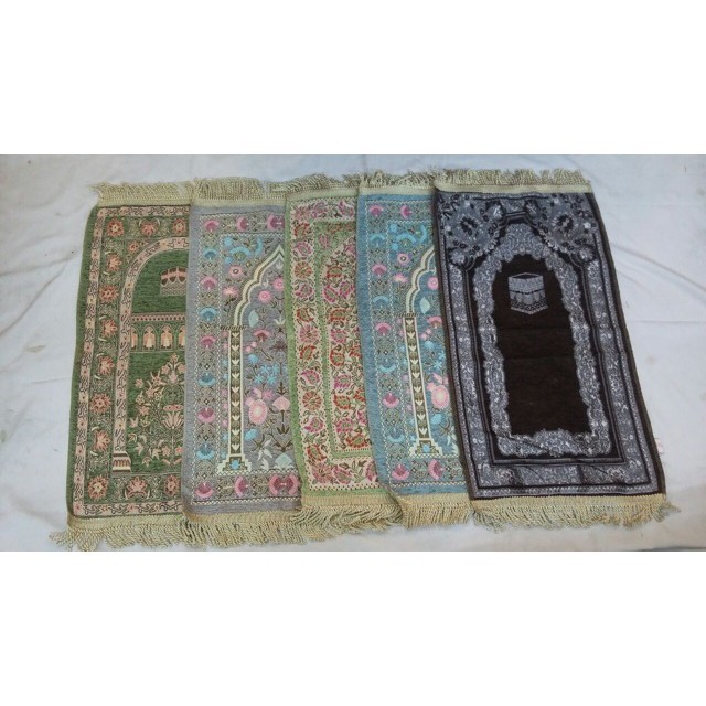 Sajadah Muka 3/4 Rumbai motif kipas/sajdah muka kecil size 35 x 65 cm /bisa COD