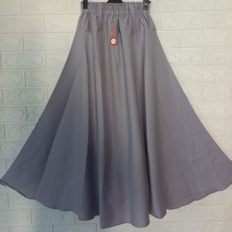 ROK PAYUNG | ROK PAYUNG POLOS | ROK PAYUNG MOSKREP-Abu-abu