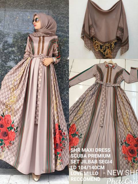 Saleeee.gamis ORI SHR SCUBA PREMIUM set