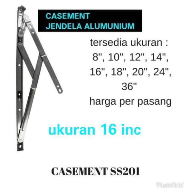 Engsel casement 16 inc engsel jendela engsel alumunium kunci