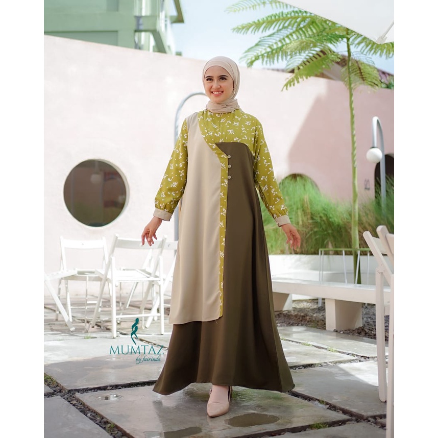 Gamis YUKI KANAYA original mumtaz brand salur  jahitan rapi branded baju muslim muslimah fashion ootd fashionable murah ecer grosir bukan alu karissa