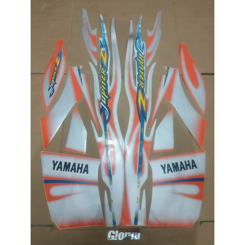 Striping List Body Jupiter Z  Lama Old CW tahun 2005 - Silver Orange