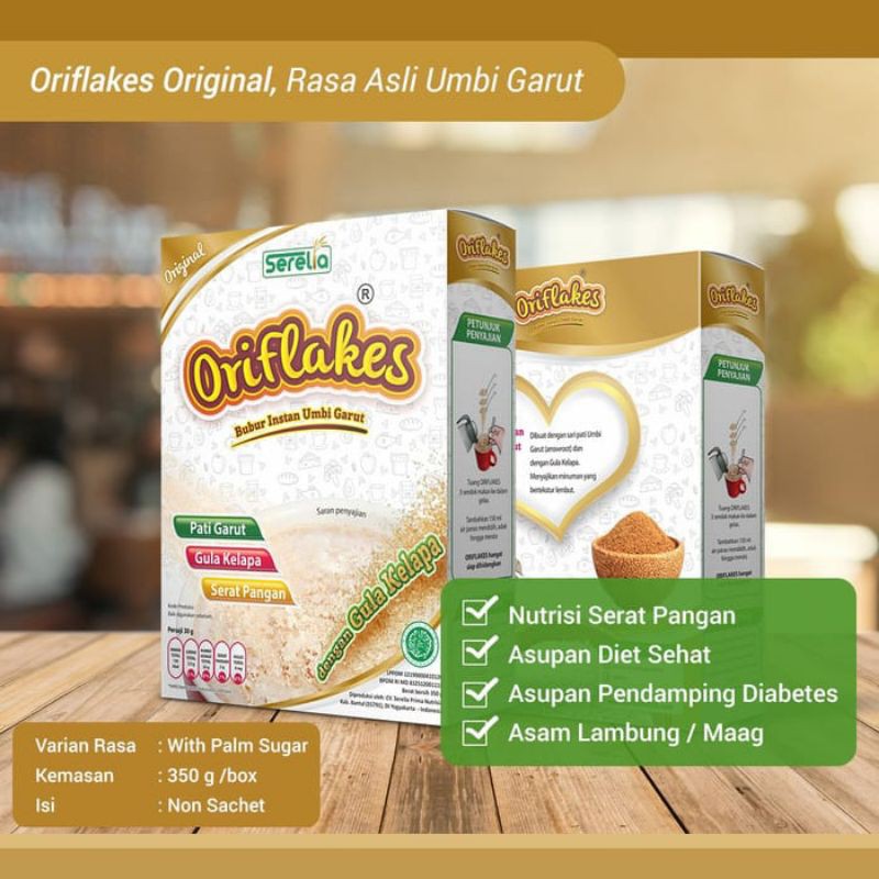 

Oriflakes Sereal Asam Lambung Maag ORIGINAL Umbi Garut 350 g madiun