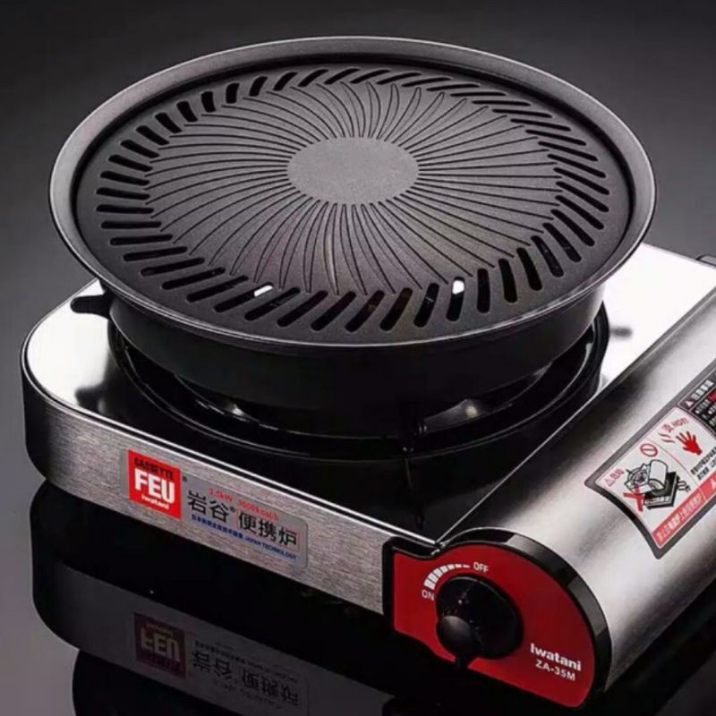 [GROSIR] GRILL PAN PANGGANG PANGGANGAN DAGING SMOKELESS BBQ BULAT