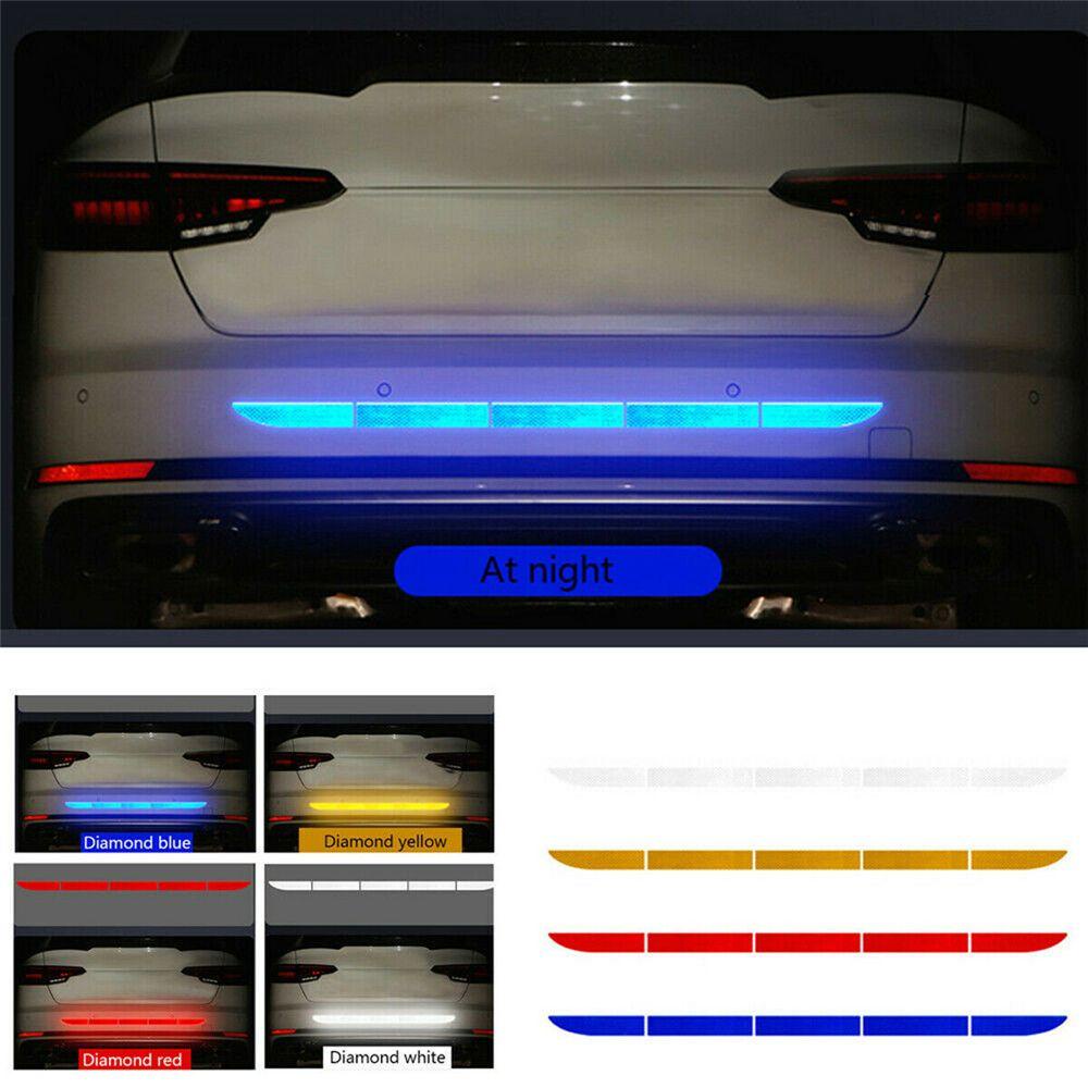 Populer 5pcs/set Stiker Reflektif Mobil Ekor Tanda Peringatan Universal Aksesoris Mobil Tape Reflektif