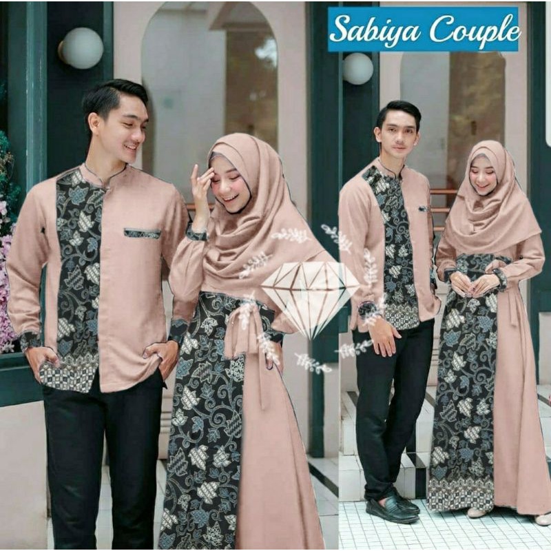 Gamis couple SABIYA / Sarimbit Idul Fitri Keluarga /Gamis Couple lebaran 2022 / gamis couple terbaru