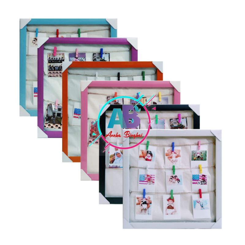 Bingkai Foto Polaroid Gantung Bingkai Lucu Bingkai Unik Kado Unik 35 x 35 cm