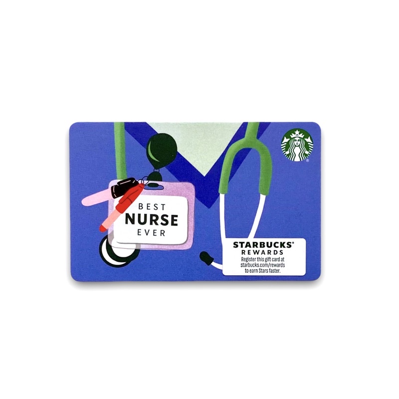 Best Nurse Ever Starbucks Card 2022 Kartu Paper US