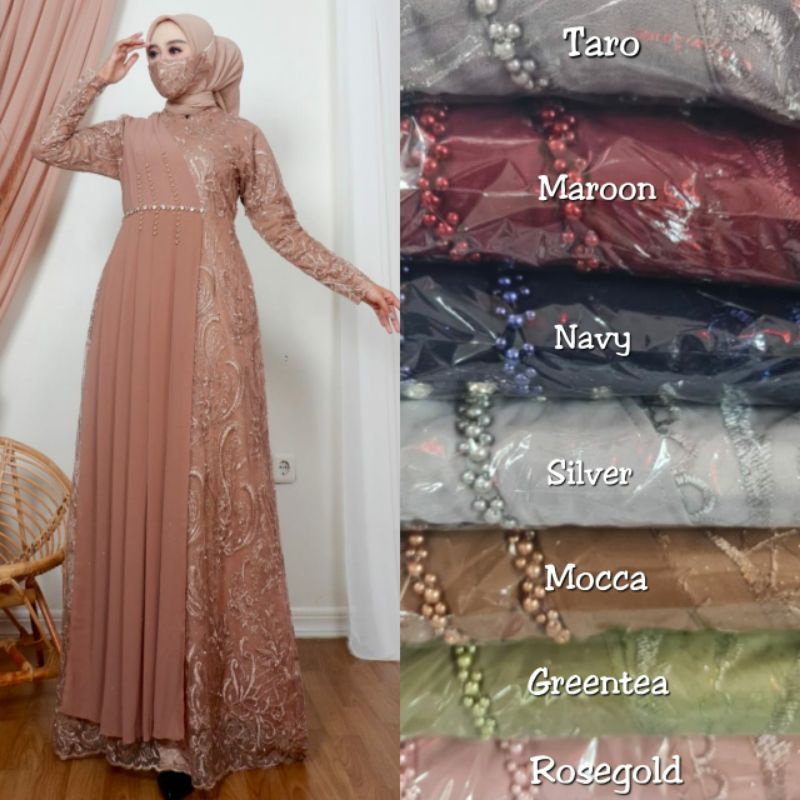 DRESS CAMILLA / KEBAYA MODERN / KEBAYA BRUKAT / BAJU TUNIK WANITA / OUTFIT BAJU PESTA KEKINIAN / BAJU PESTA TERBARU WISUDA SERAGAMAN
