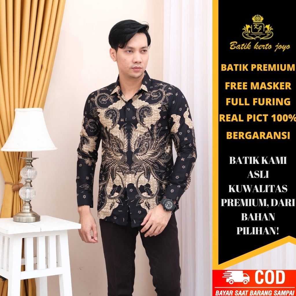 Batik Slimfit Baju Batik pria modern slimfit Batik Pria Lengan Panjang slim fit baju batik pria premium seragam BATIK KERTOJOYO KJ001 kemeja batik pria lengan panjang full furing batik alisan pria Kemeja batik slimfit batik prabuseno laskala aksa arkanza