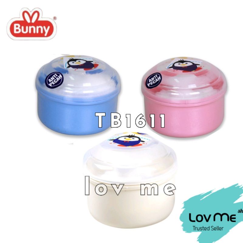 lov me❤ Lusty Bunny Tempat Bedak Bayi Single + Puff Anti Pecah Tanpa SEKAT TB1610 -Tb1611- Tb1612 Tb1517 TB1518