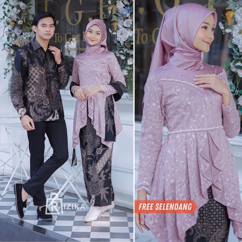 Kebaya Couple Modern Kebaya Wisuda Lamaran Baju Tunangan Batik Brukat Terbaru Baju Couple Pasangan Kondangan Terbaru 2022