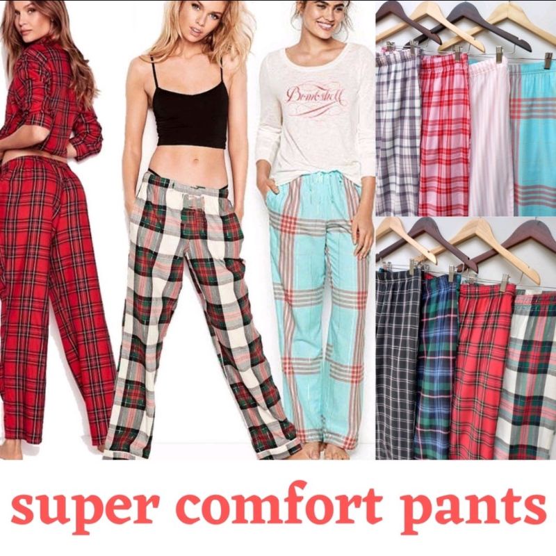 VS COMFORT PANTS CELANA TIDUR Panjang untuk Wanita // Sisa Export