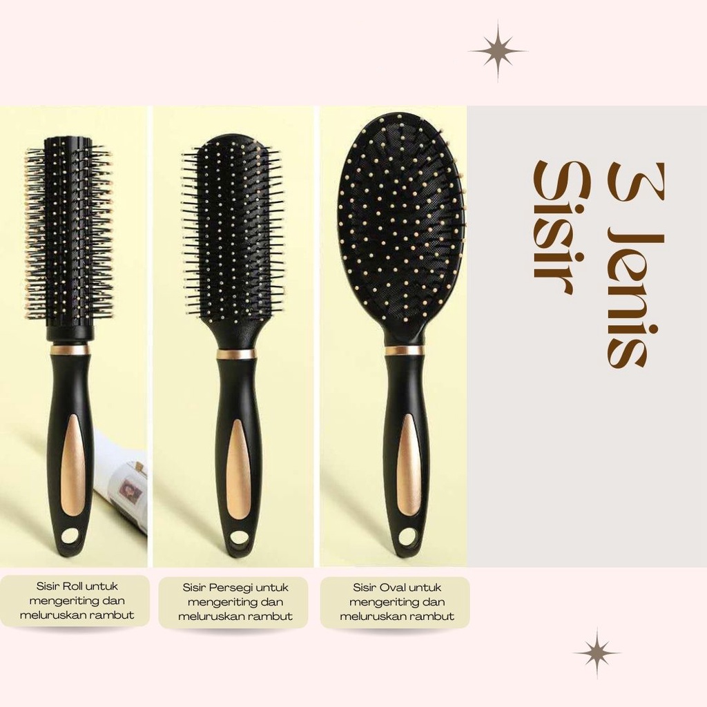 SISIR RAMBUT SISIR ANTI KUSUT SISIR PIJAT ANTI STATIS SISIR DETANGLER AIRBAG COMB DENGAN BANTALAN UDARA HAIR COMB MASSAGE COMB