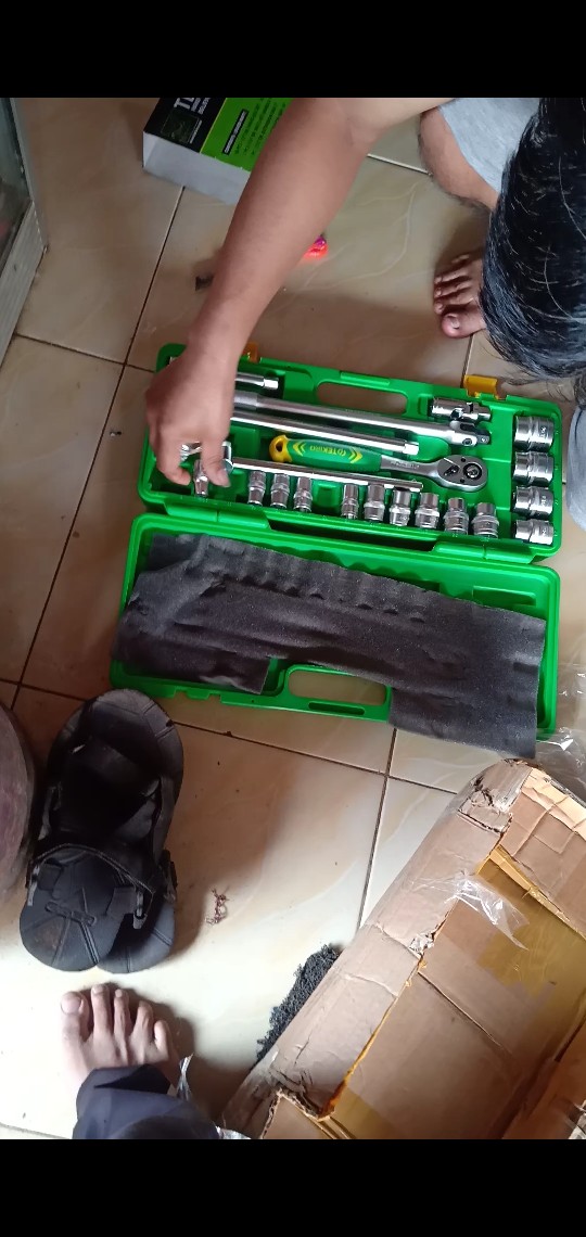 Kunci Sok Set 24 Pcs 6 Pt 8-32 Mm / Hand Socket / Kunci Sock Box Pvc Tekiro