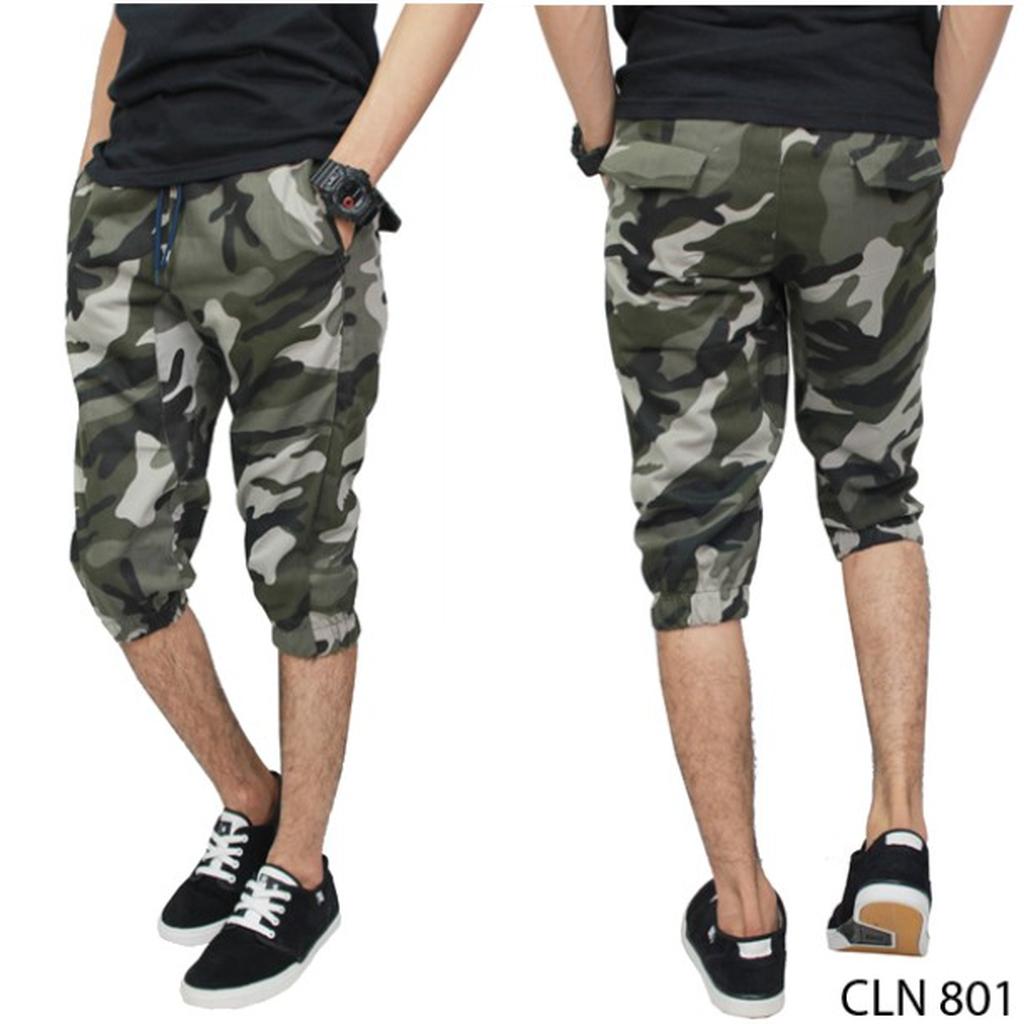 Jogger Pria Pendek Stretch Loreng - CLN 801