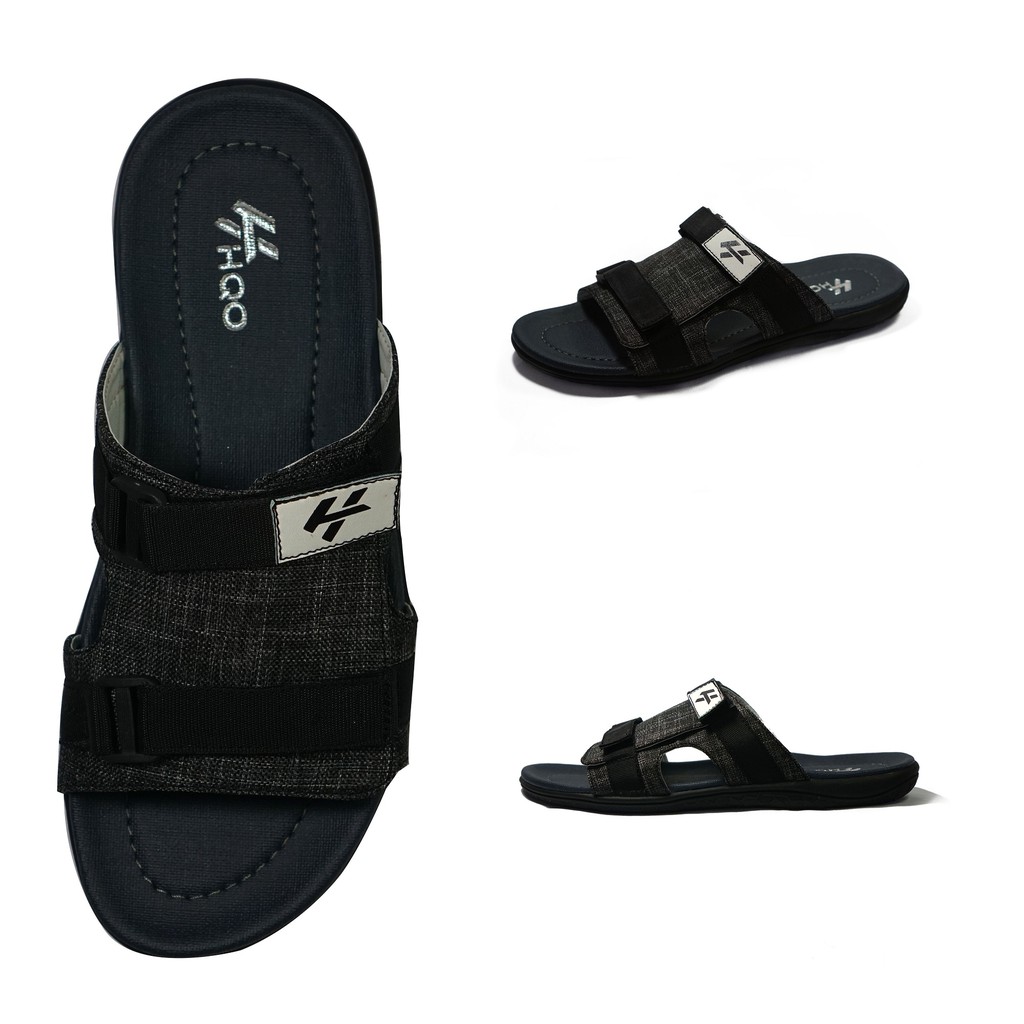 HQo Sandal Pria Terbaru / Sandal Selop Pria / Sandal Pria Denim / Sandal Pria Kasual / AGA
