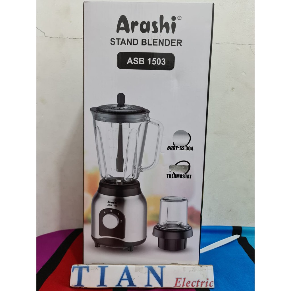 ARASHI ASB-1503 Stand Blender Glass 1.5 Liter 2IN1