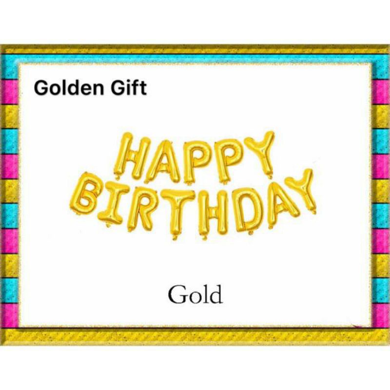 BALON PAKET HURUF HAPPY BIRTHDAY / BALON HAPPY BIRTHDAY