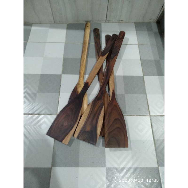 SUTIL / SENDOK / SODET / SPATULA KAYU SONOKELING P60 JUMBO