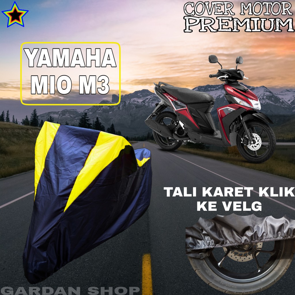 Sarung Motor YAMAHA MIO M3 Hitam Kuning Body Cover Penutup Pelidung Motor Mio PREMIUM