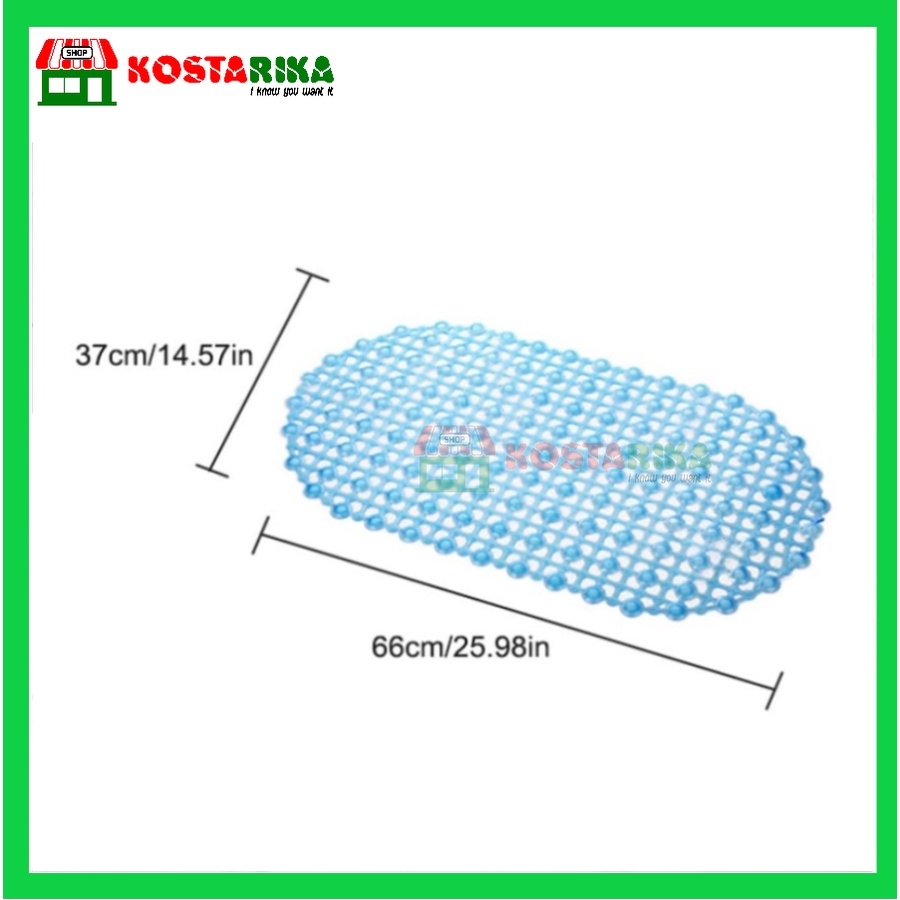 KOSTARIKA Keset Kamar Mandi Anti Licin / Alas Kaki Toilet Dapur / Karpet Lantai Silikon Suction Cup Bathroom Anti Slip Mat PVC Anti Slip