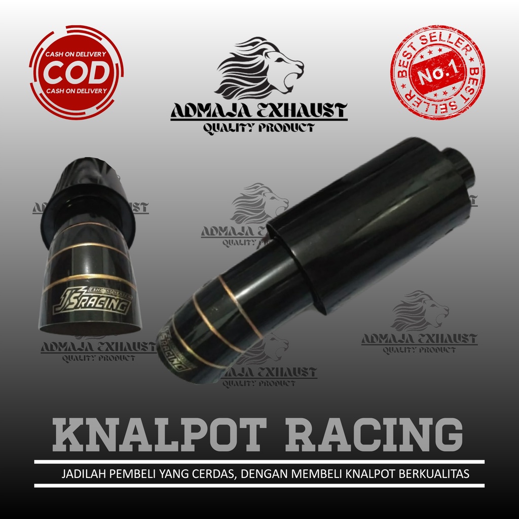 KNALPOT MOBIL RACING GALVANIS (JS RACING HITAM) SUARA BASS BULAT, KERING, GAHAR, CEMPRENG