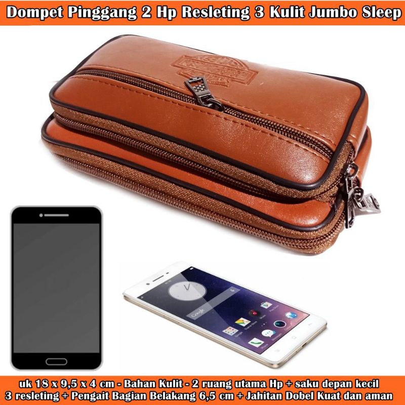 Dompet Hp Pria Sleep Leather 3R Jumbo Emboss / Dompet hp pinggang pria / dompet pria / dompet pingga