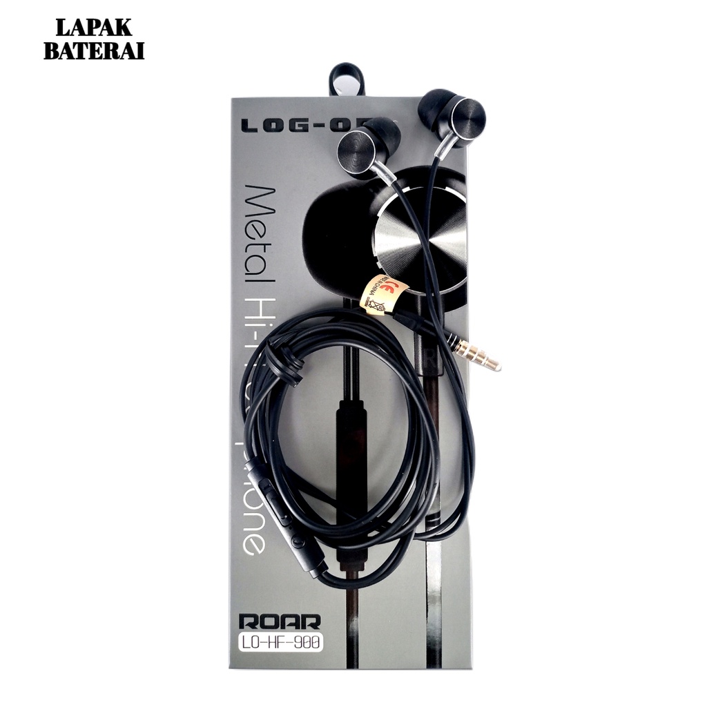 LOG - ON in ear EARPHONE METAL HIFI - LO-900 ROAR - handsfree handset hedset