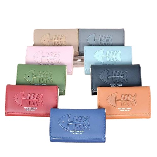 Dompet Lipat FY Sedang Logo FishBone Wanita 2305-22