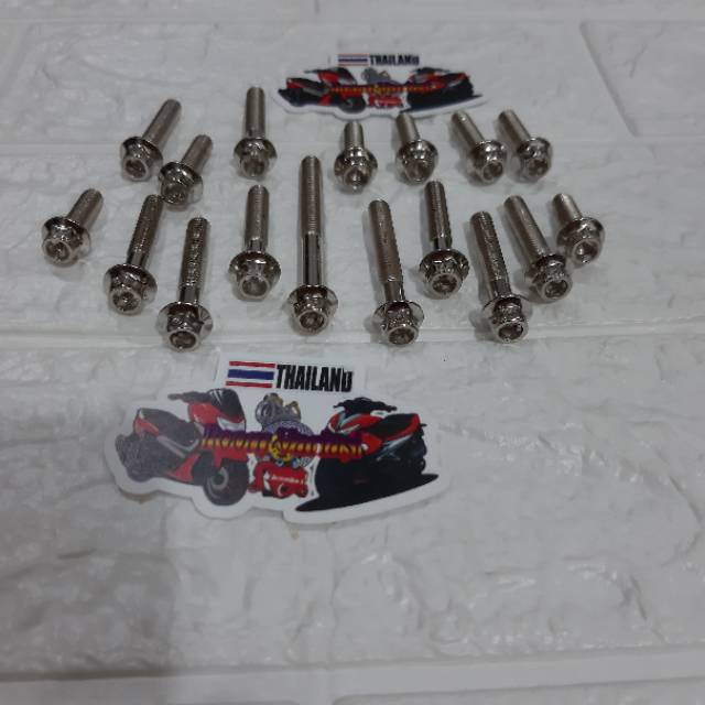 BAUT BAK MESIN BLOK KOPLING PROBOLT FLOWER RX KING RXK ORIGINAL THAILAND