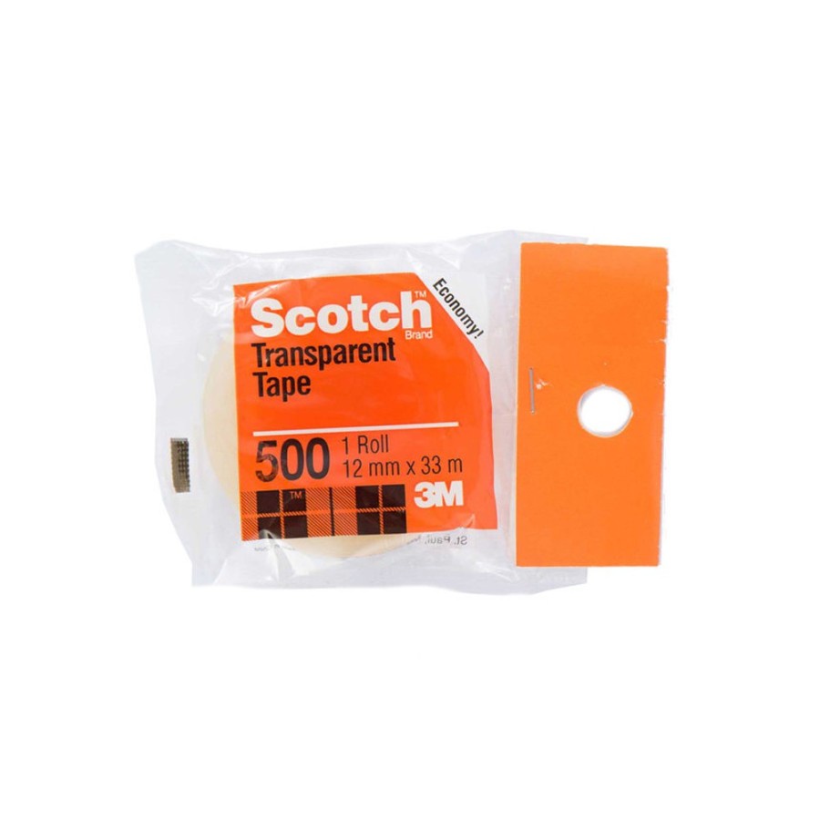Scotch 3M Selotip Isolasi Lakban Bening Kecil 500S Transparan 12mmx33M